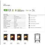 Stufa a Legna Termovana Nice 8 Feet 8.1kw Classe A+ 4 Stelle - immagine 3