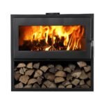 Stufa Camino a Legna Supra Larry Bûcher Potenza Nom. 6 A 12 Kw Max. (Colore Nero)