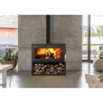 Stufa Camino a Legna Supra Larry Bûcher Potenza Nom. 6 A 12 Kw Max. (Colore Nero) - immagine 2